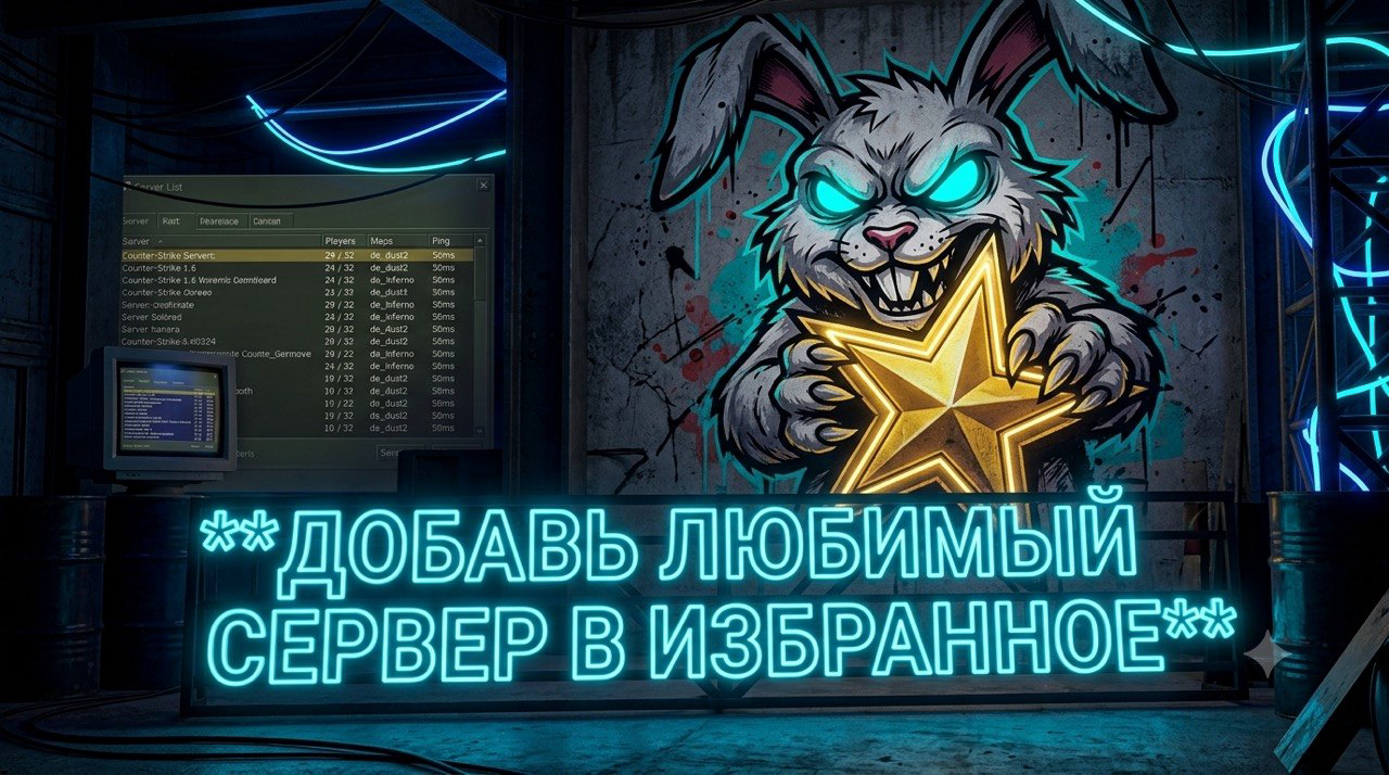 Добавь любимый сервер в избранное